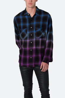 Ombre Flannel Shirt | Black x Purple