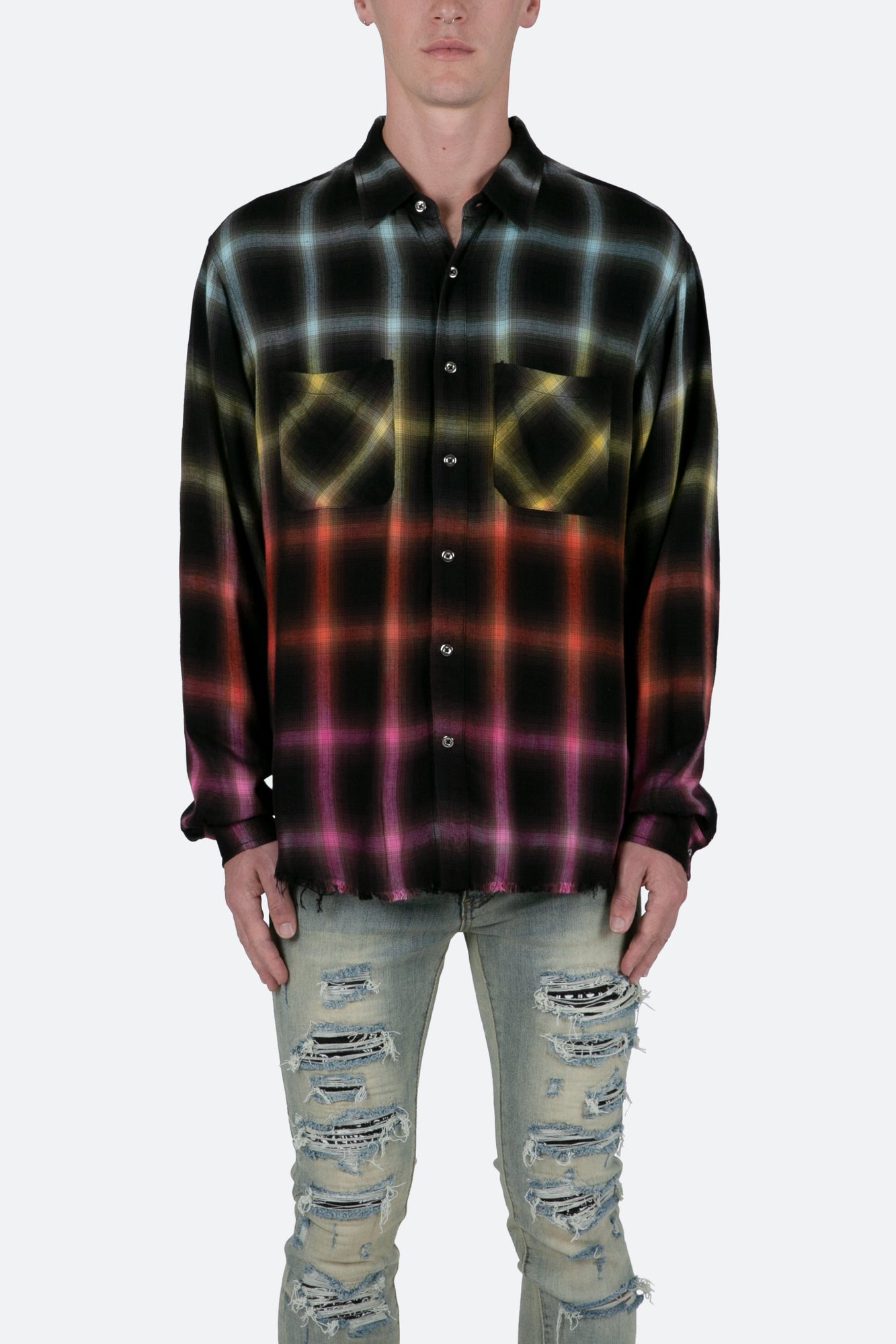 Ombre Flannel Shirt | Multi
