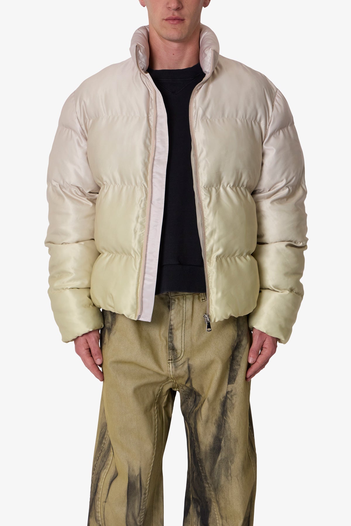 Ombre Puffer Jacket | Cream