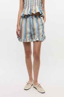 Ombre Stripe Ruffle Shorts | Multicolour