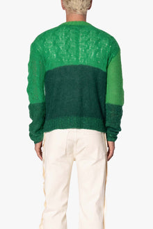 Open Knit Square Sweater | Green