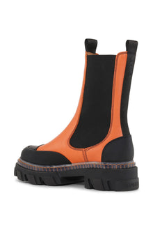 Orange Black Cleated Chelsea Boots | Orangeade