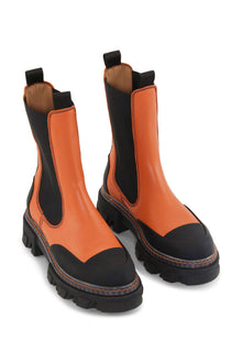 Orange Black Cleated Chelsea Boots | Orangeade