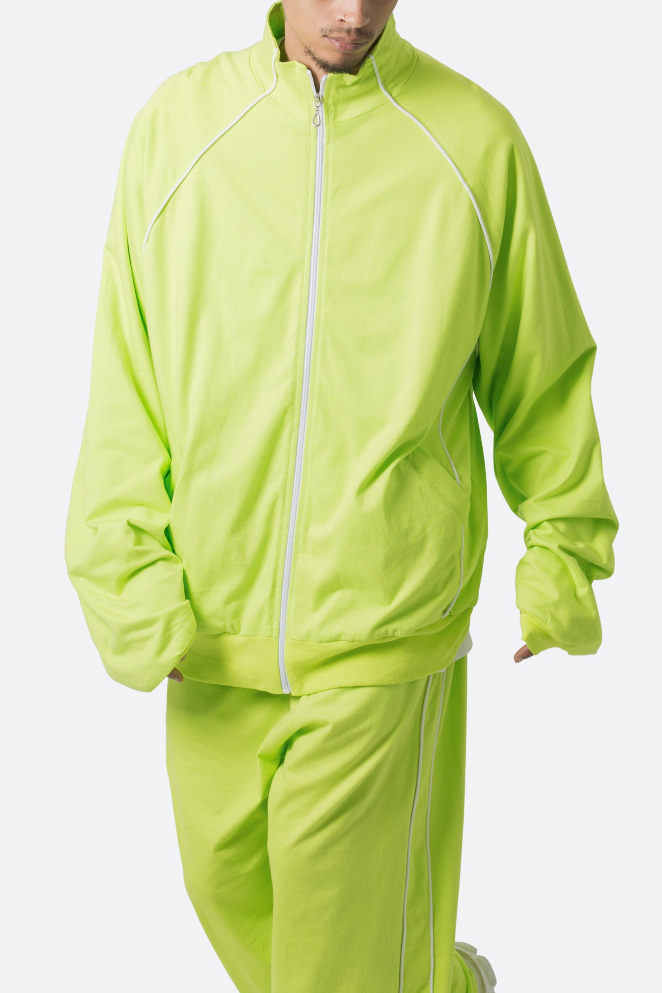 Oversized Jersey Track Jacket | Acid Lime