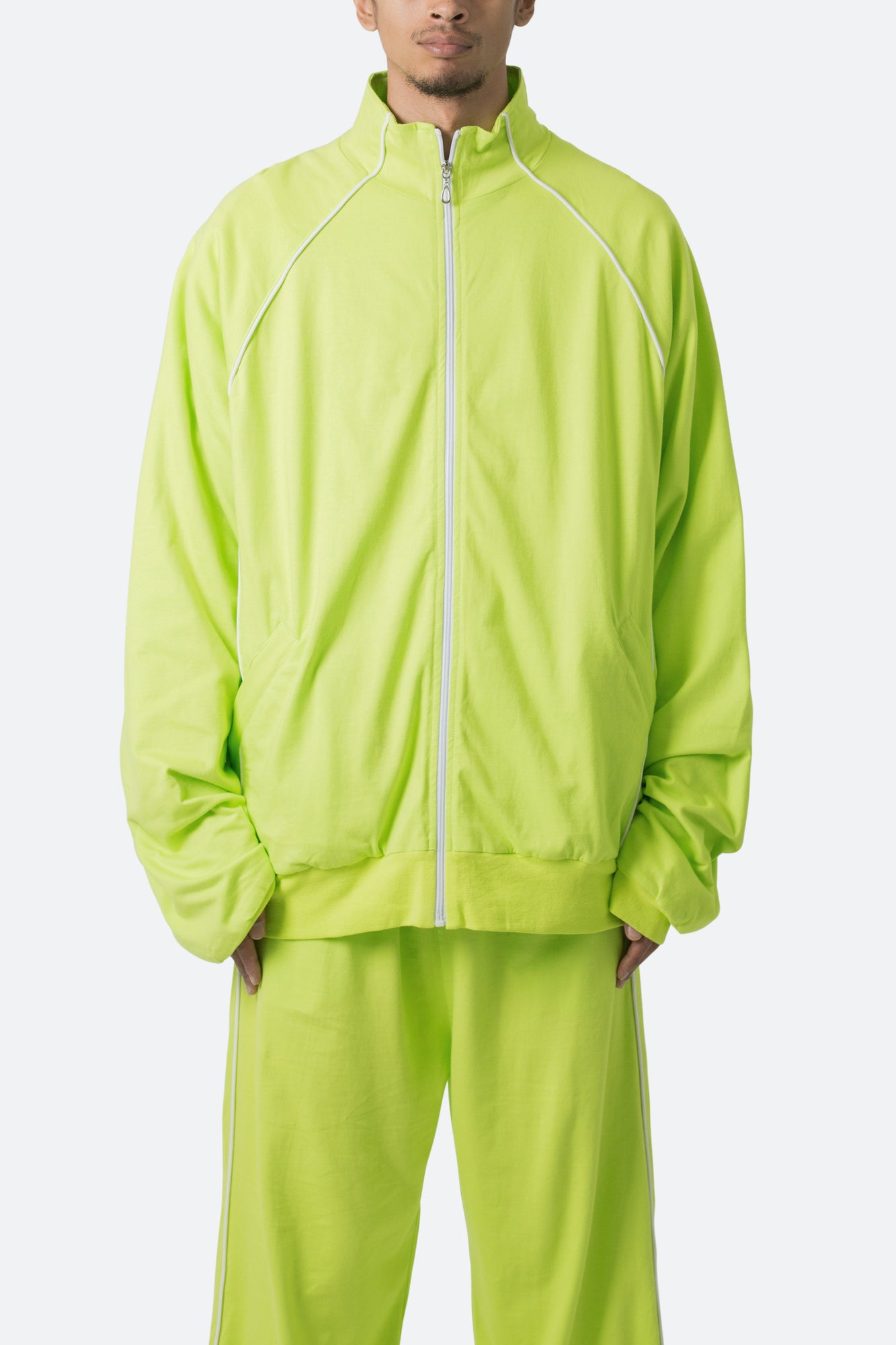 Oversized Jersey Track Jacket | Acid Lime