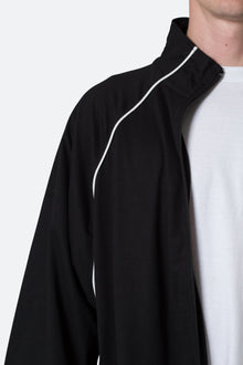Oversized Jersey Track Jacket | Black x White