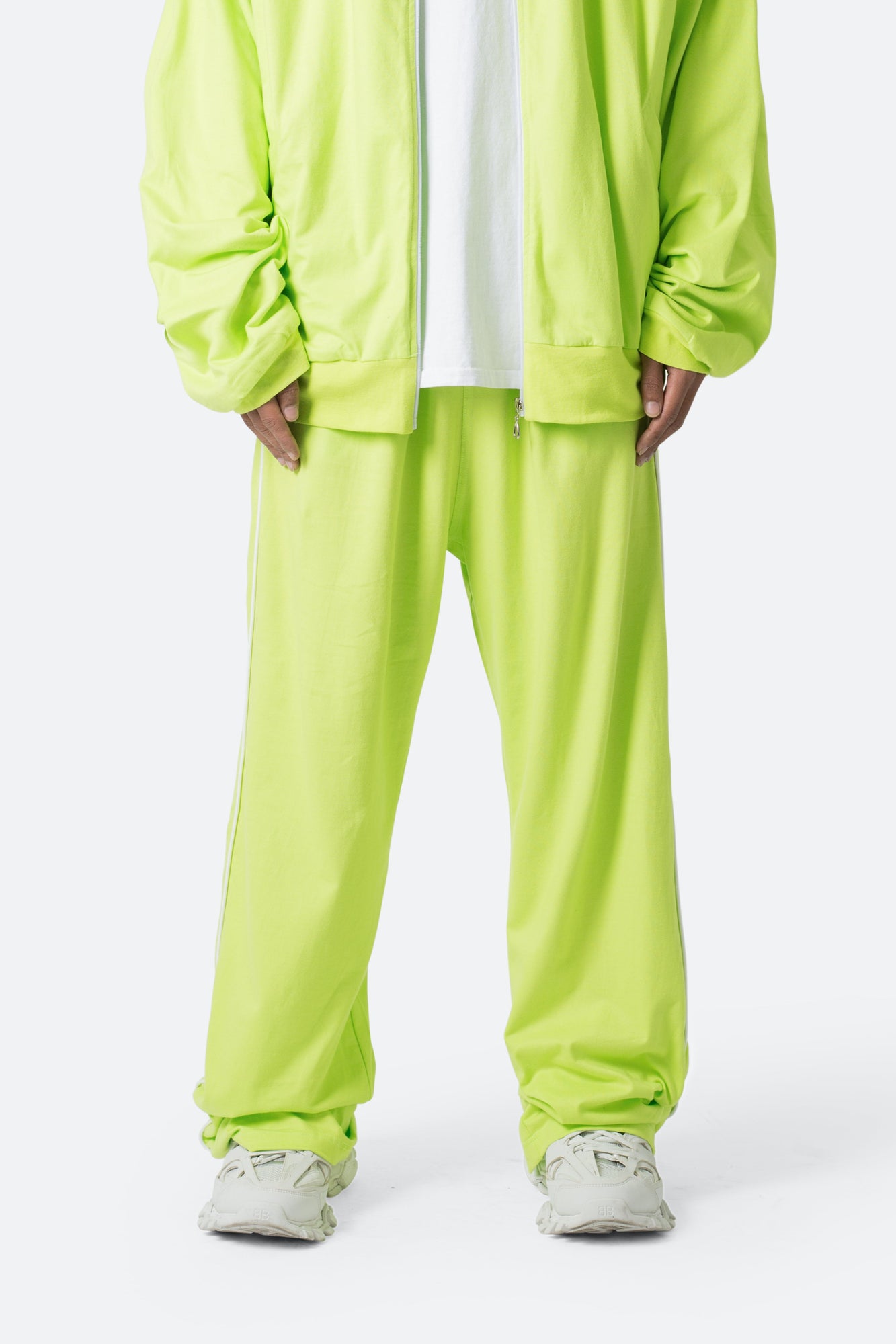 Oversized Jersey Track Pants | Acid Lime