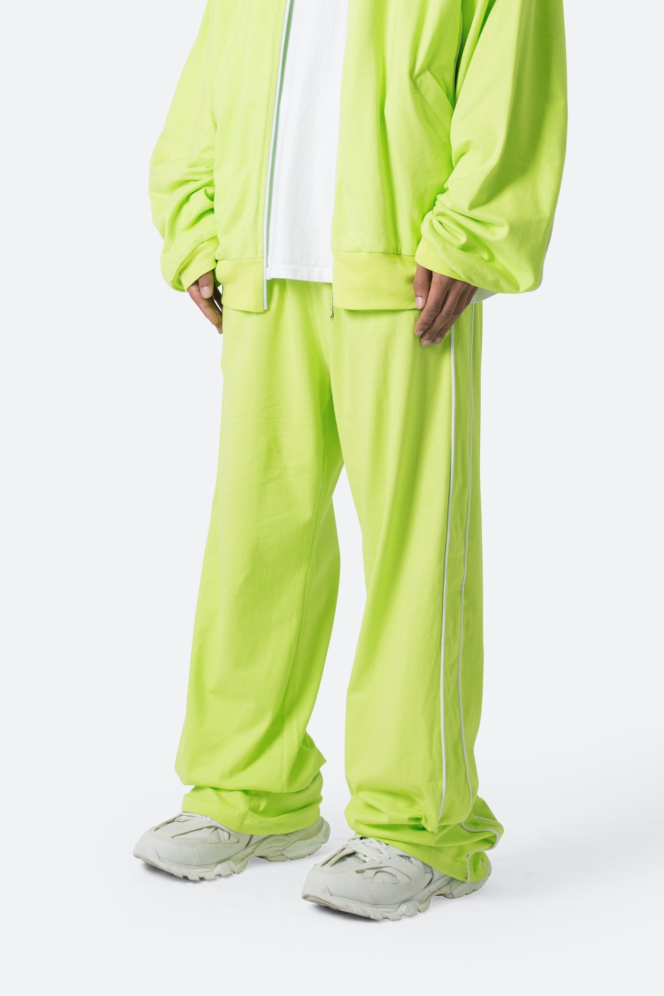 Oversized Jersey Track Pants | Acid Lime