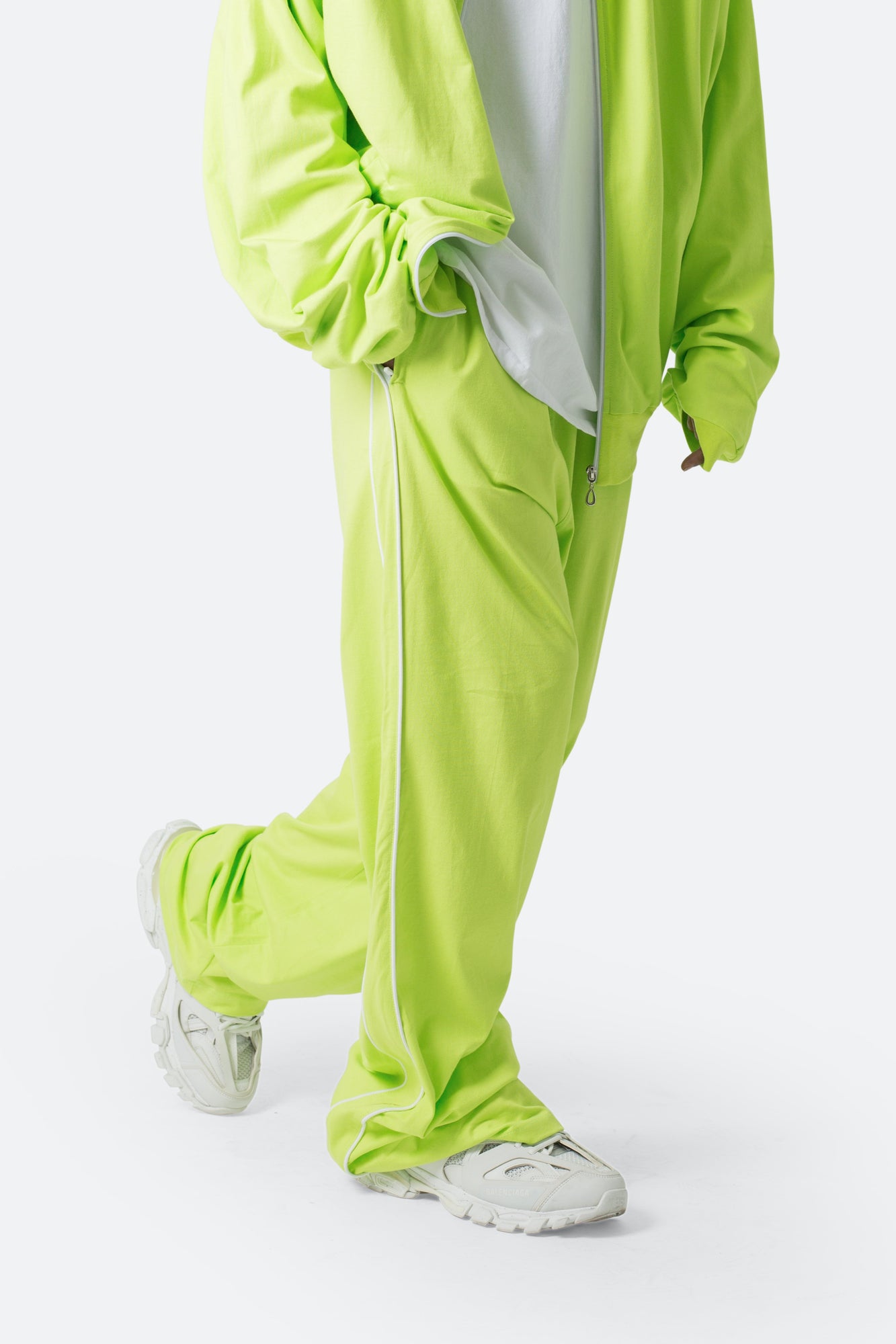Oversized Jersey Track Pants | Acid Lime