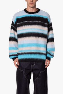 Oversized Water Striped Sweater | Blue