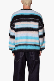 Oversized Water Striped Sweater | Blue