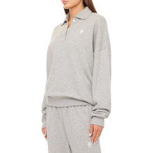 Oversized Polo Sweatshirt | Heather Grey