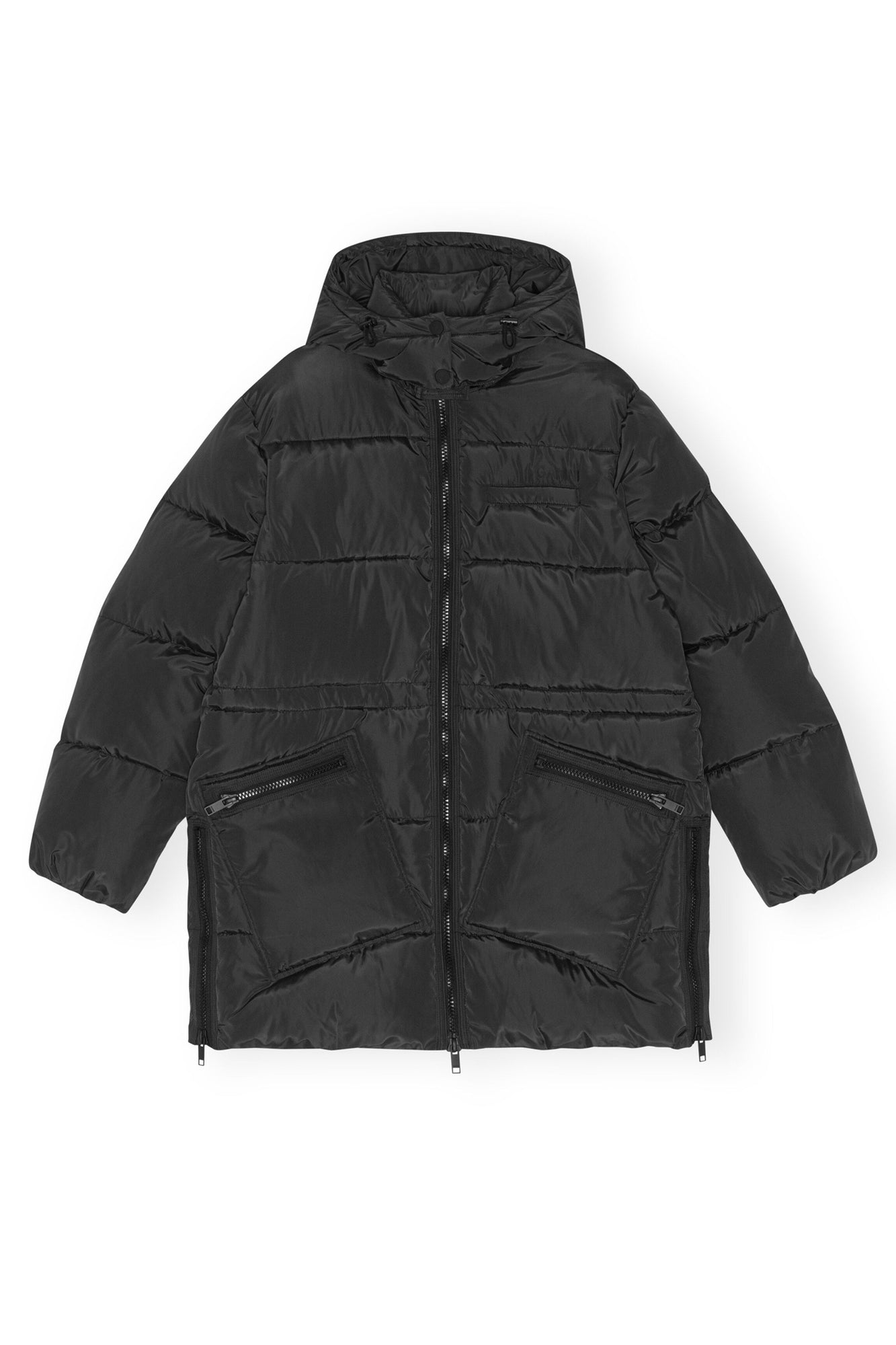 Oversized Tech Puffer Midi Jacket | Phantom