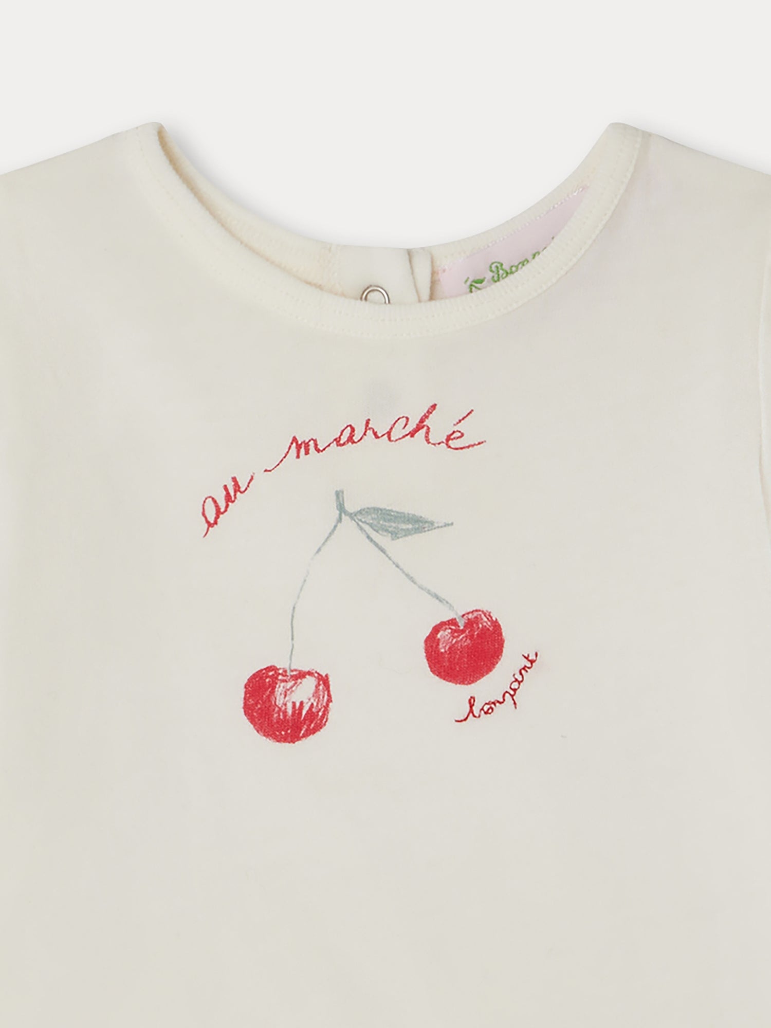 Girl | Cira Cherry Pattern T Shirt | White Milk