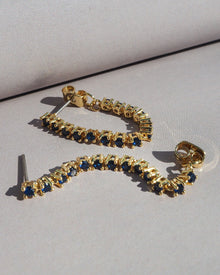 Ballier Chain Studs- Blue Sapphire | Gold