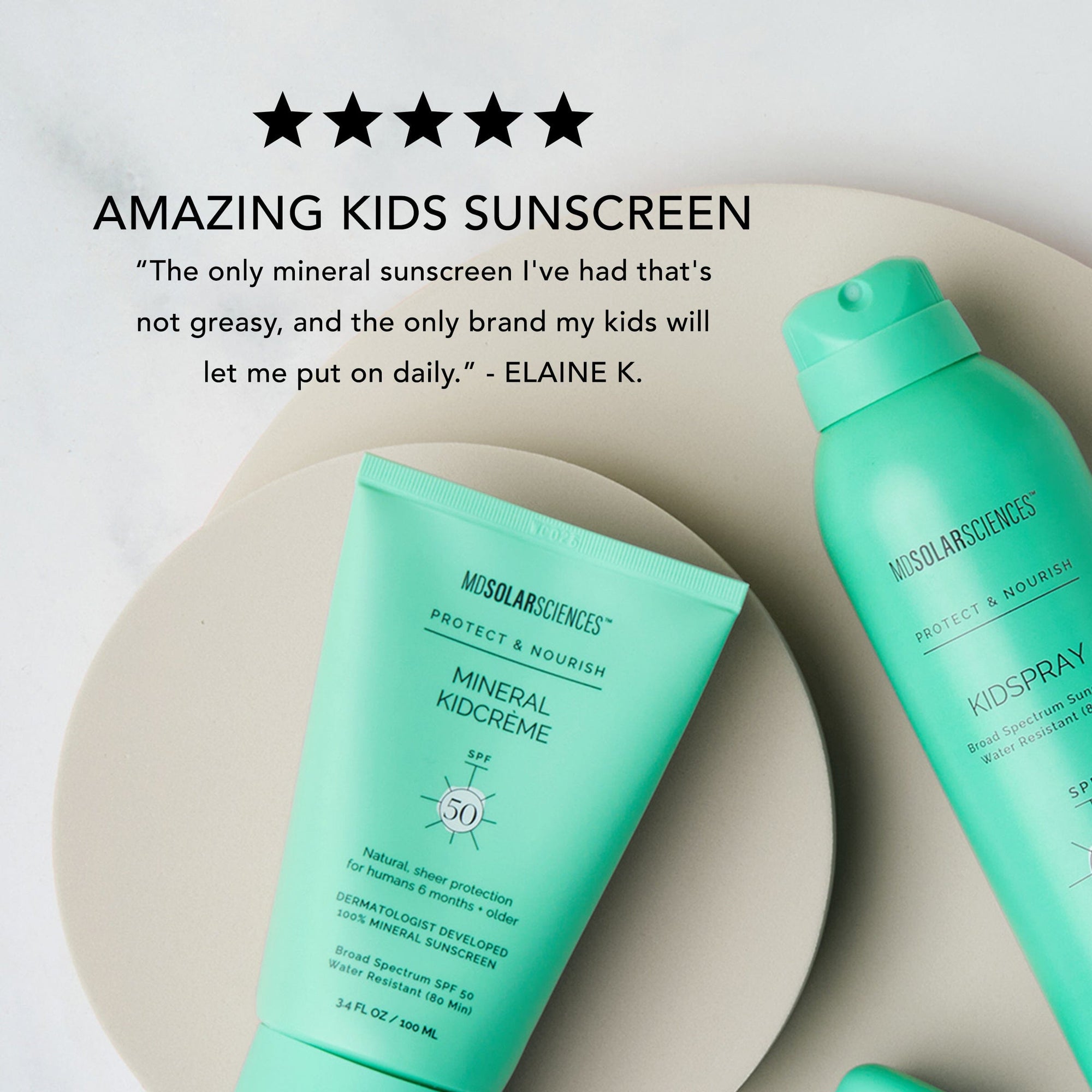 MDSolarSciences Mineral Kidcreme sunscreen tube 