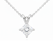 0.33 CT Princess Natural Diamond | Pendant Necklace | Platinum | G Color | SI1 Clarity