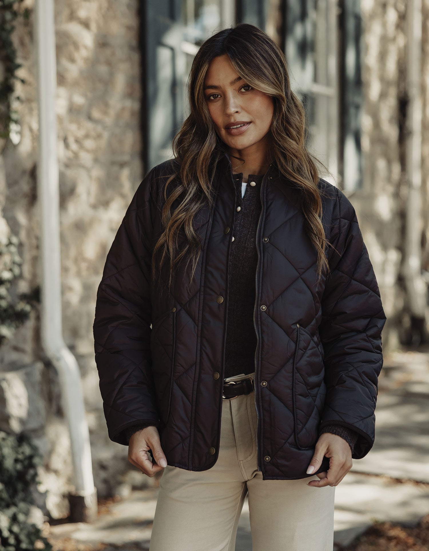 Women | Quilted Liner Jacket | Chestnut