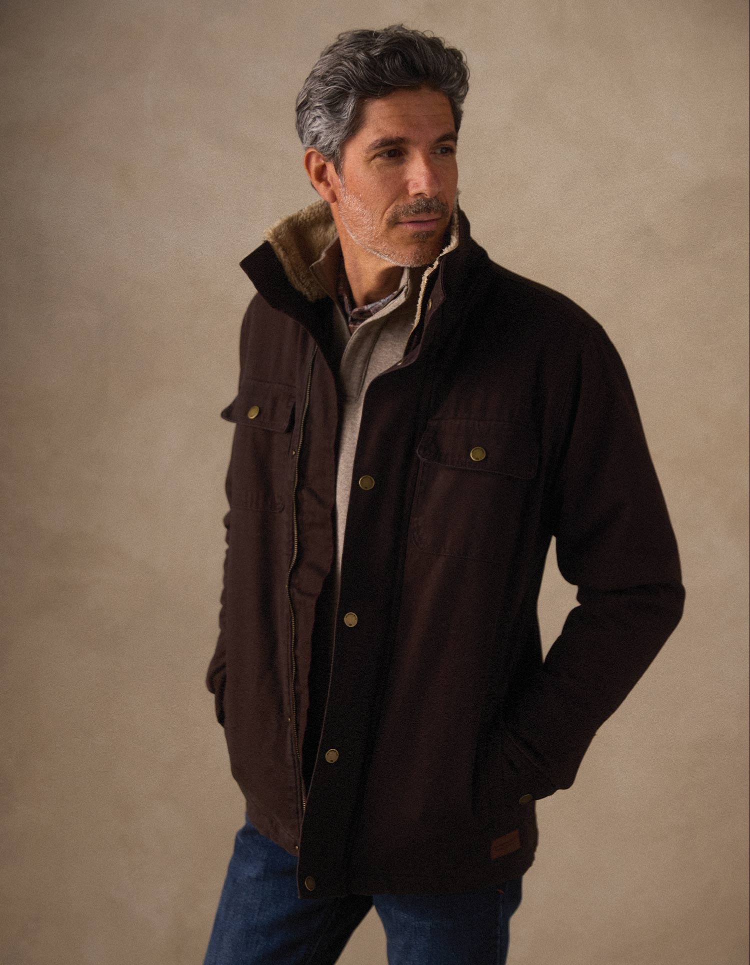 Men | Canvas Chore Coat | Umber