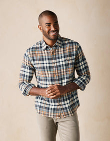 Men | Hudson Double Brushed Flannel | Cedar Plaid