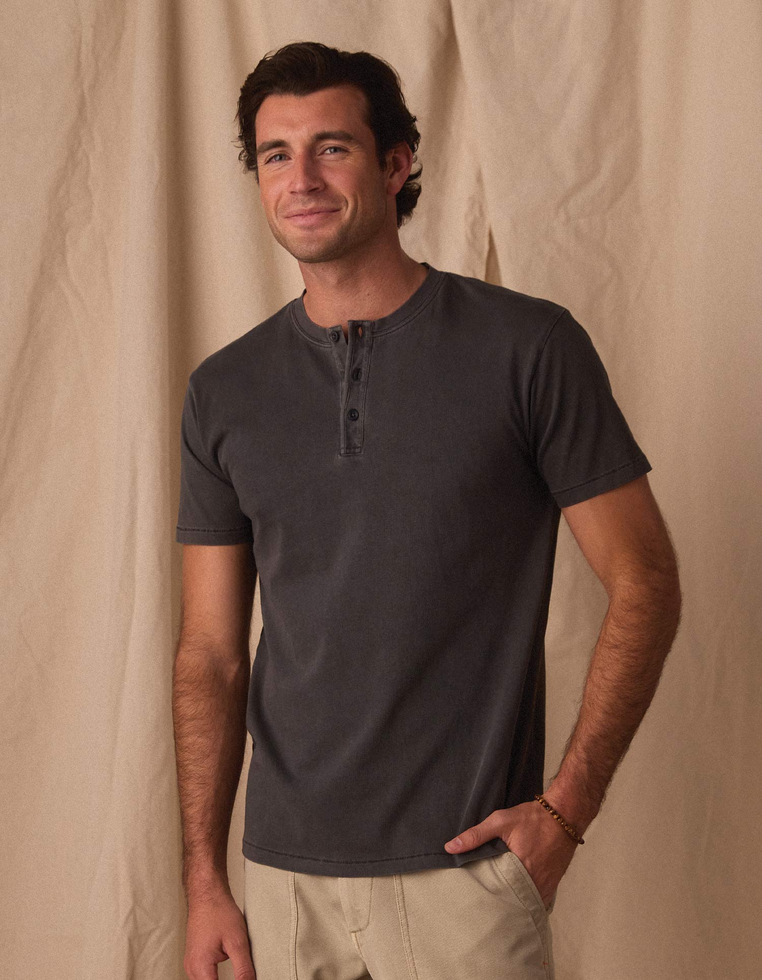 Men | Normal Jersey Henley | Shadow