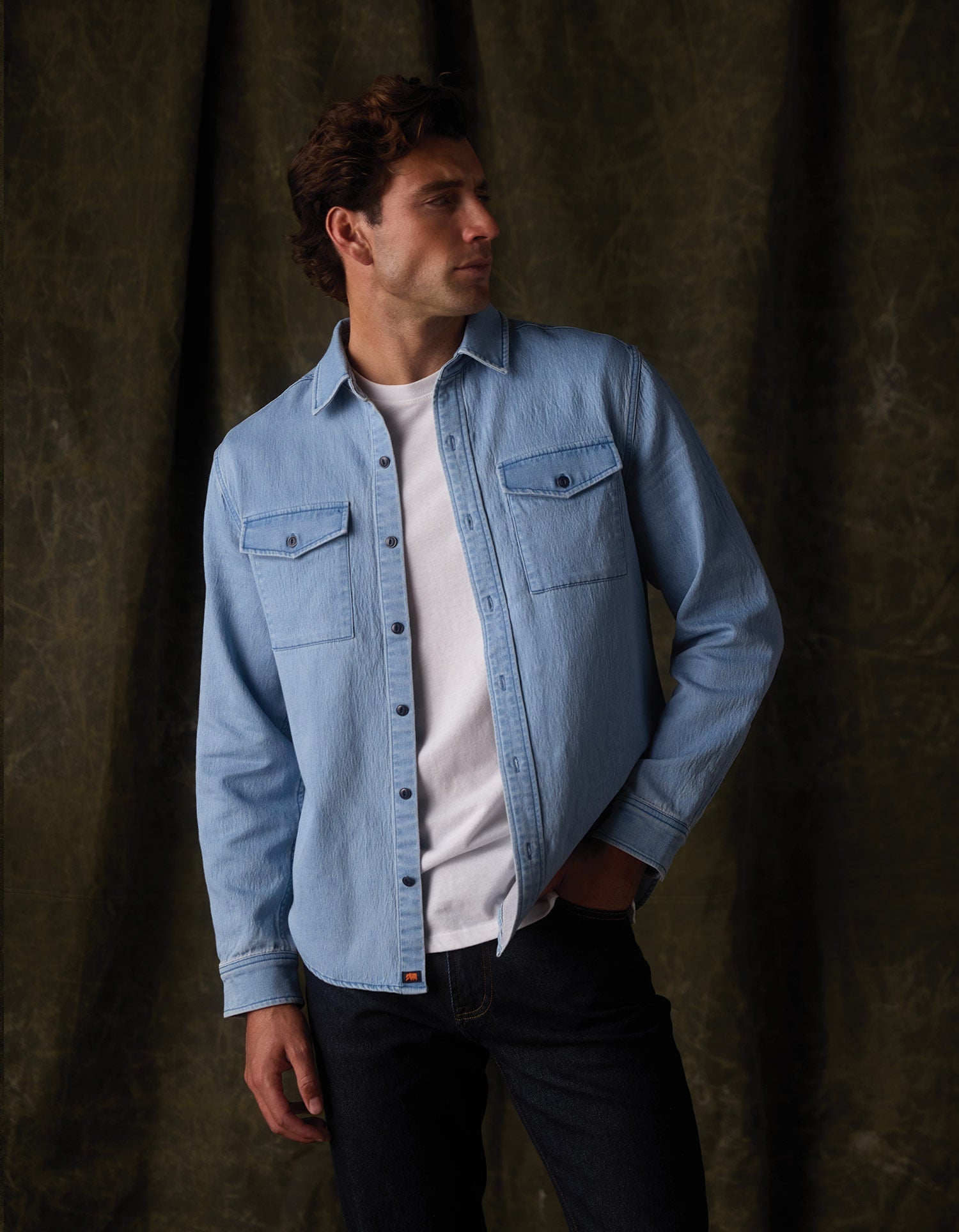 Men | Big Jake Shirt | Light Indigo