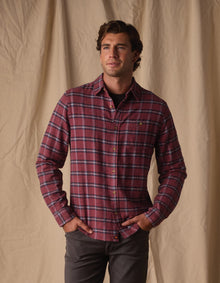 Men | Hudson Double Brushed Flannel | Mineral Red Plaid