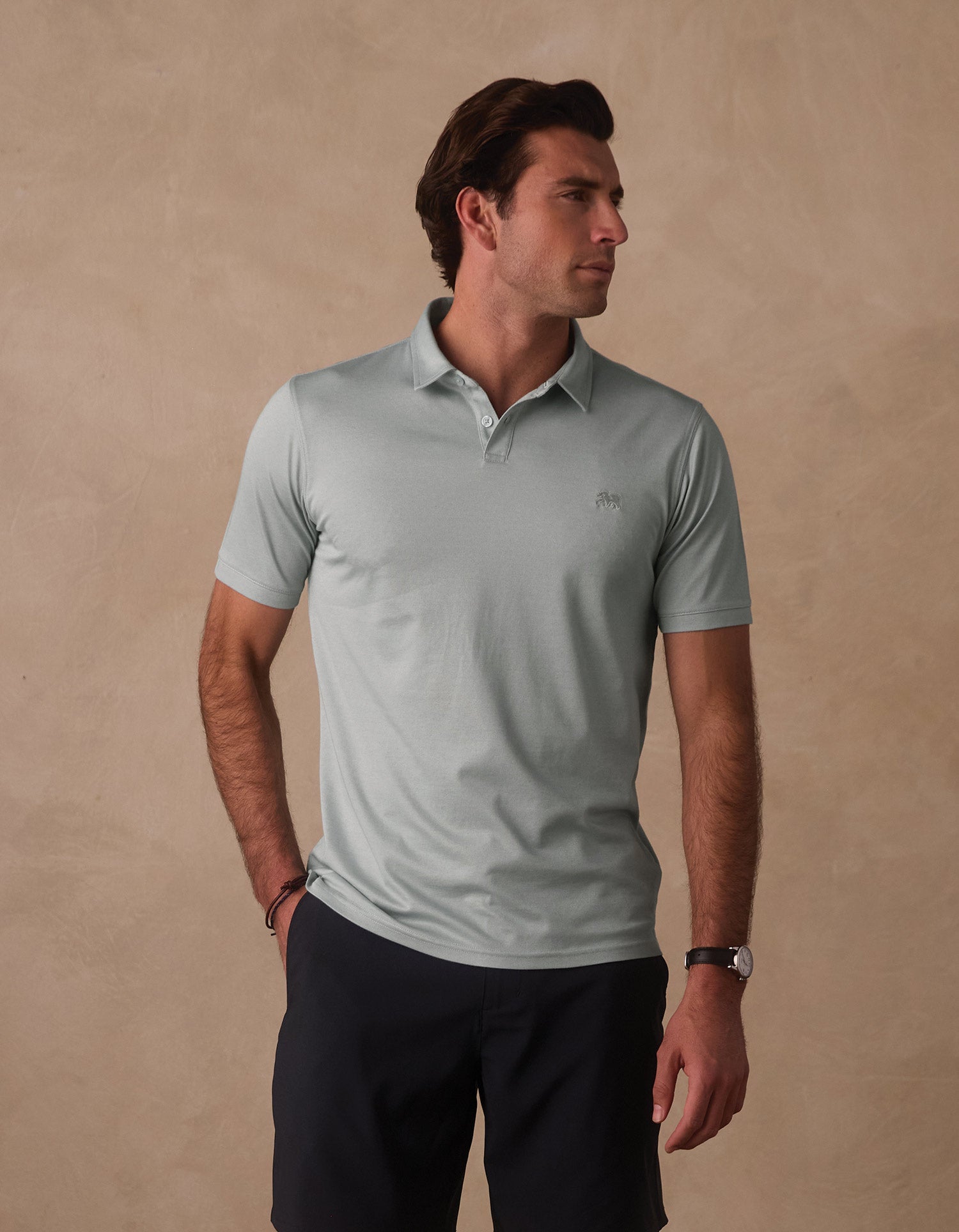 Men | Performance Pique Polo | Sea Glass