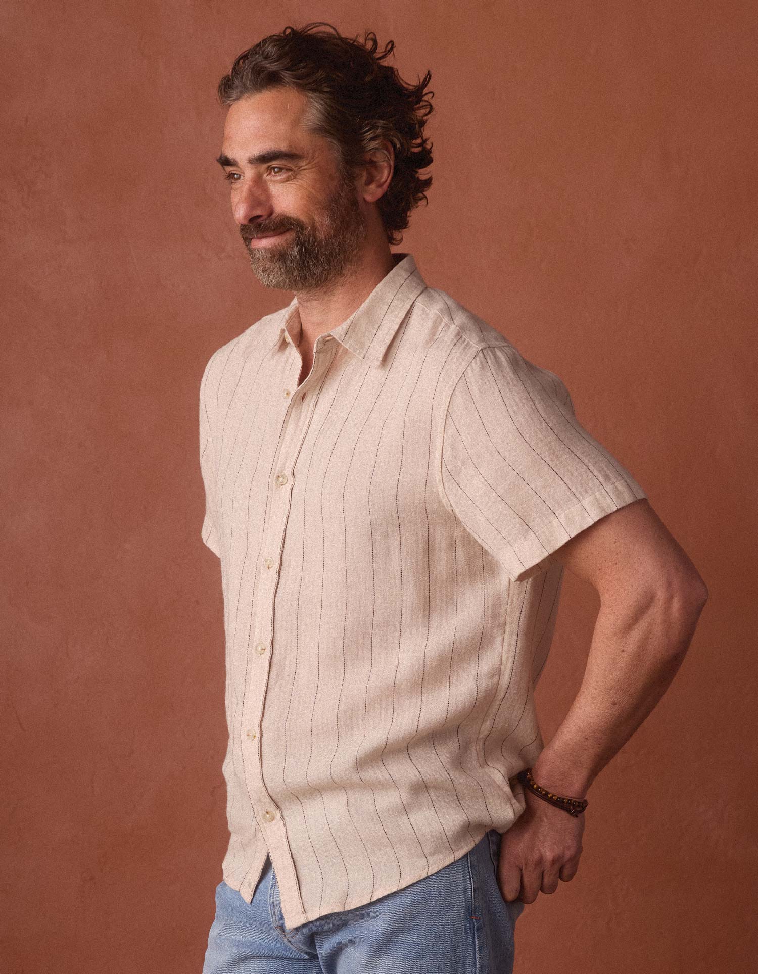 Men | Freshwater Everyday Shirt | Barolo Stripe