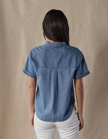 Women | Chambray Rosie Button Up Shirt | Medium Wash