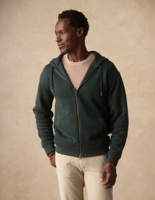 Men | Normal Fleece Full Zip Hoodie | Varsity Green