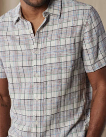 Men | Freshwater Short Sleeve Button Up Shirt | Clear Sky Plaid