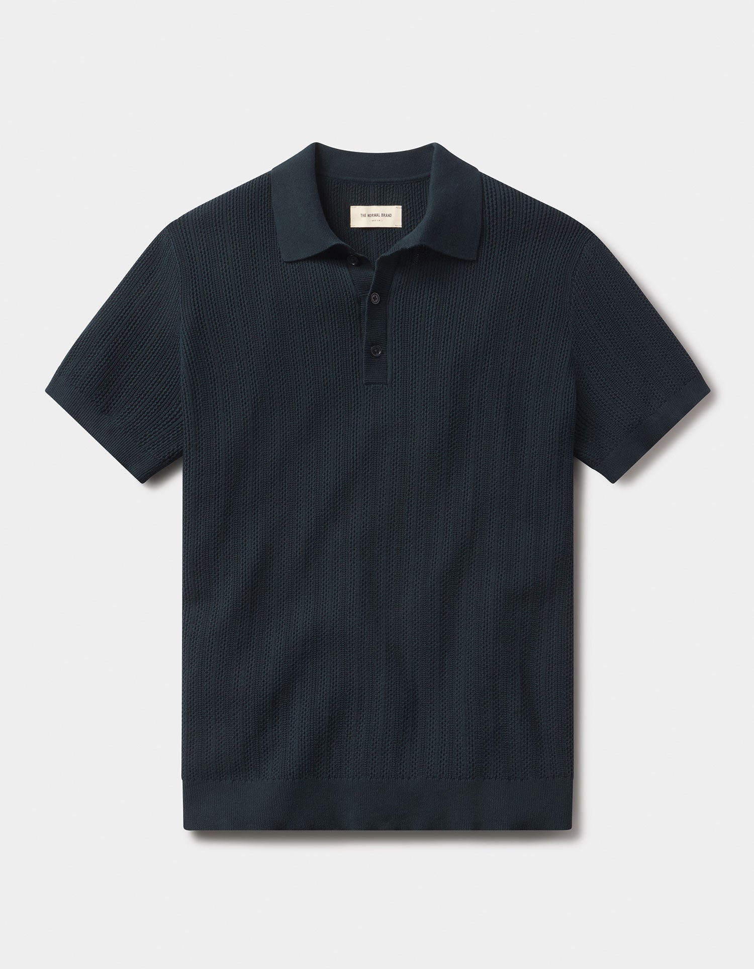 Men | Robles Textured Knit Polo | Dark Oasis