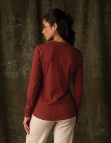 Women | Puremeso Henley | Terracotta
