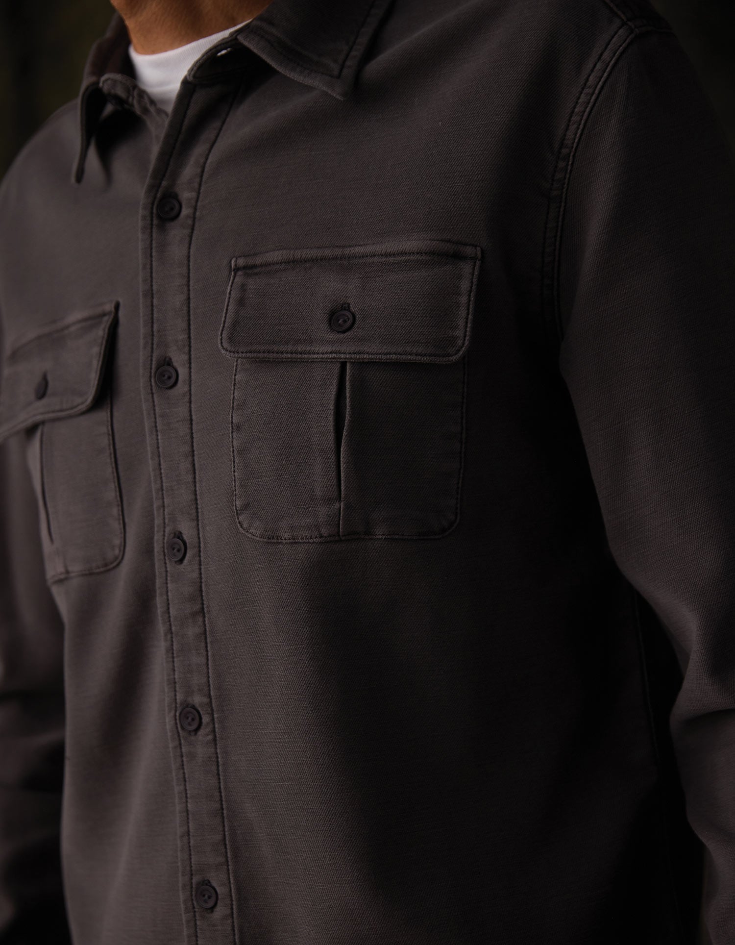 Men | Comfort Terry Shirt Jacket | Steel