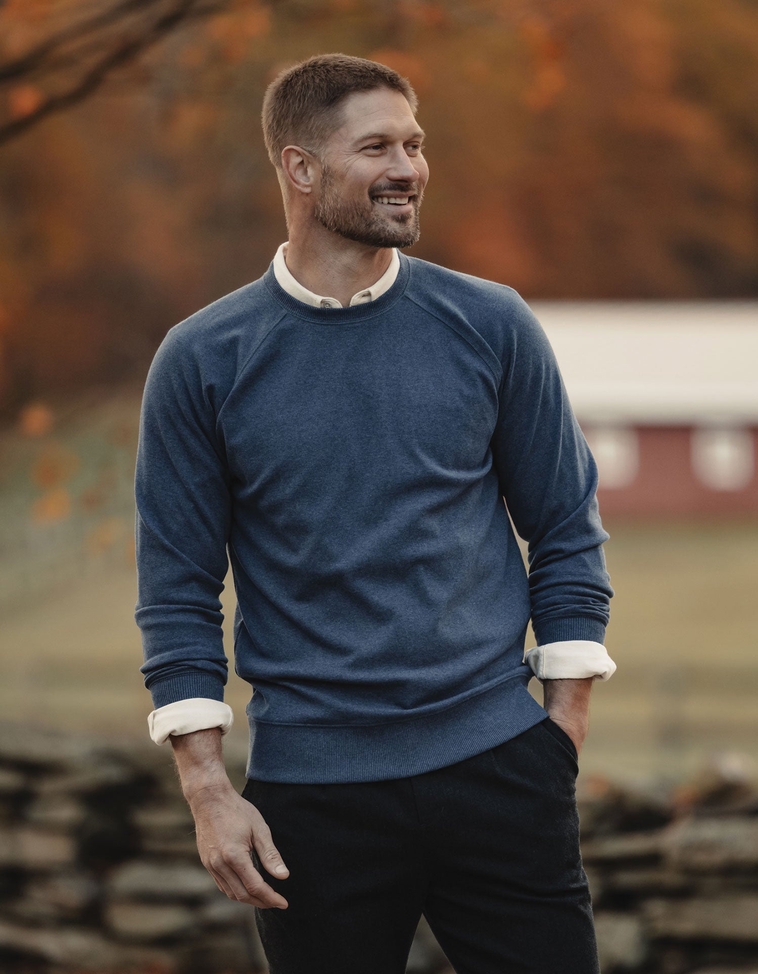 Men | Puremeso Everyday Crew | Indigo Blue