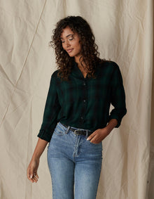 Women | The Harper Button Up | Evergreen Plaid