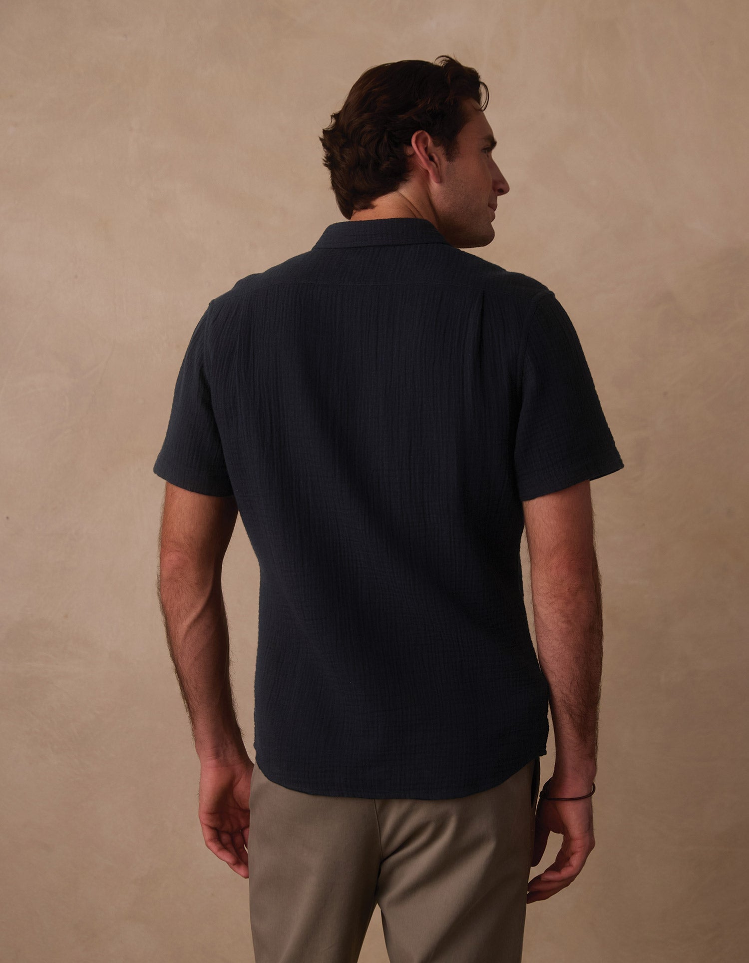 Men | Kalo Short Sleeve Button Up | Navy