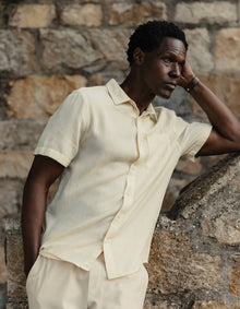Men | Freshwater Short Sleeve Button Up Shirt | Summer Yellow Check