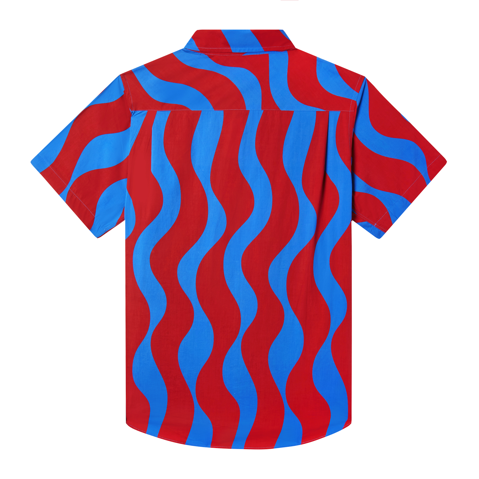 The Squiggle Shirt | Deep Cherry Blue