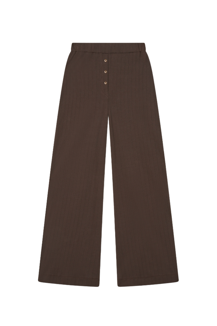 Pointelle Lounge Pant | Espresso