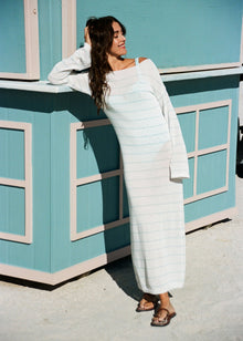 Polly Dress Micro Stripe Brule - Solid & Striped