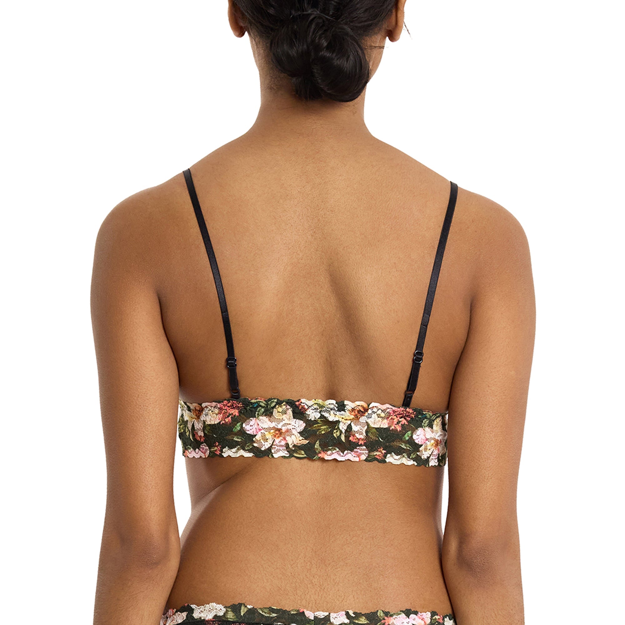 Signature Lace Padded Bralette | Dark Room Blooms (Black)