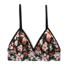 Signature Lace Padded Bralette | Dark Room Blooms (Black)