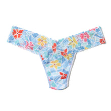 Signature Lace Low Rise Thong | Floral Mosaic (White)