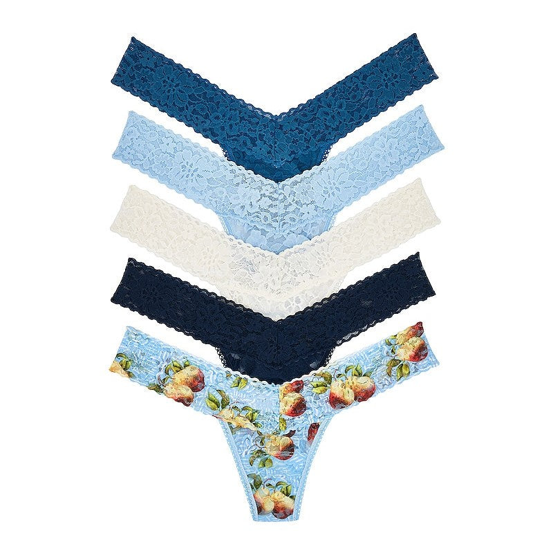 5-Pack Daily Lace Low Rise Thong | Fresh Start Multi