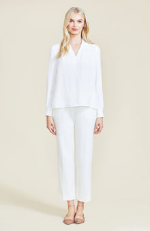 Stretch Crepe Erin Pant | Ivory