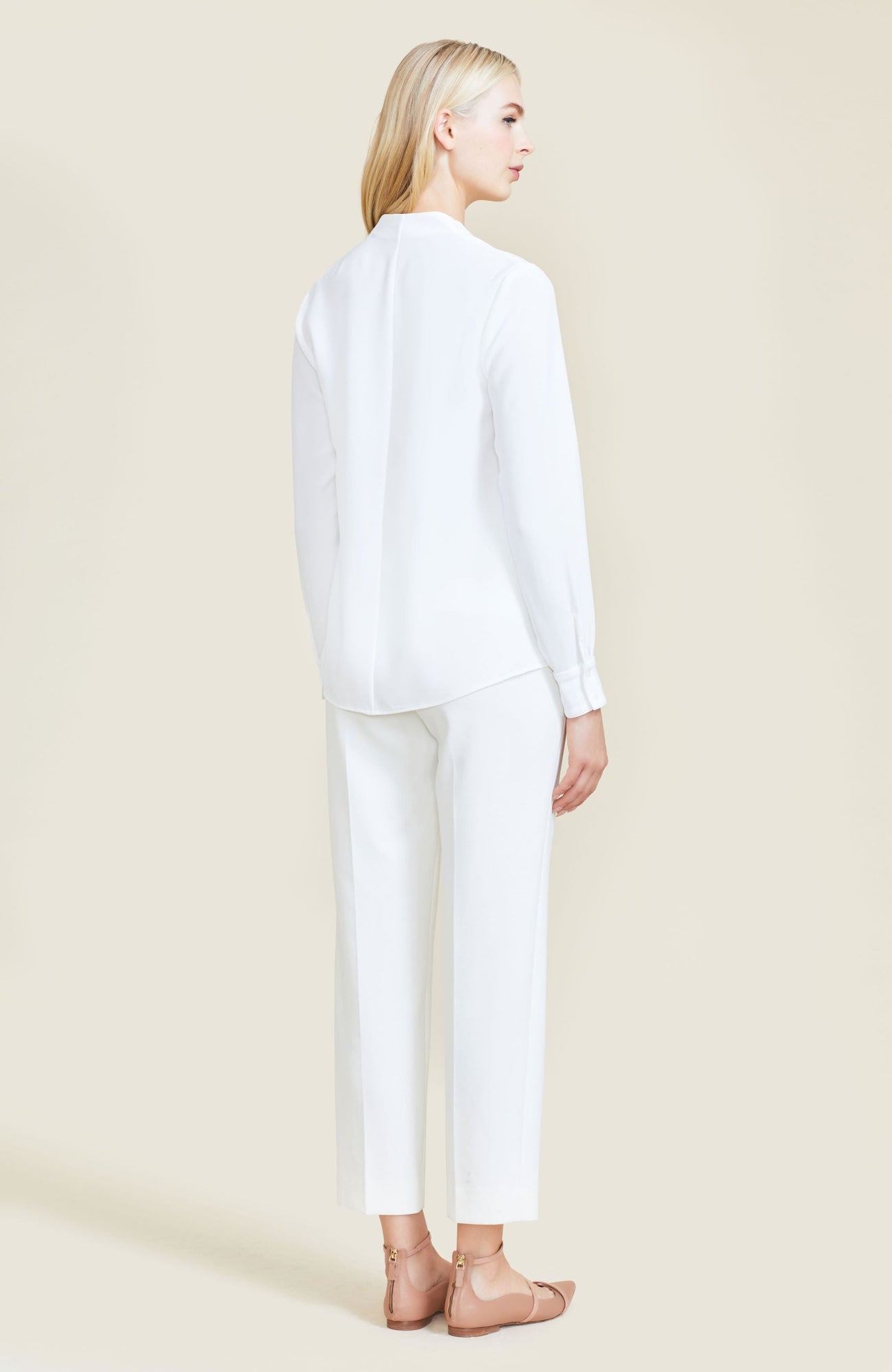 Stretch Crepe Erin Pant | Ivory