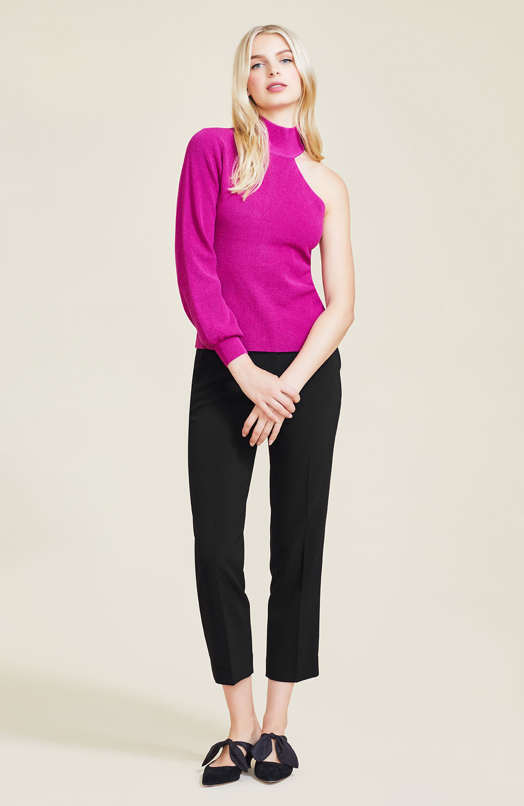 Stretch Crepe Erin Pant | Black