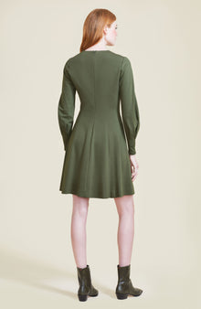 Ponte Square Neck Dress | Olive